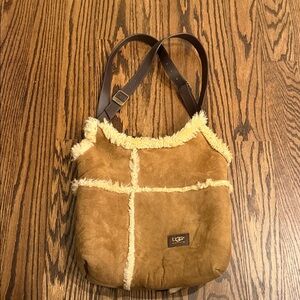 UGG Brown Shearling Shoulder Bag